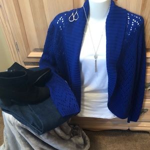 NWOT Charlotte Russe Royal Blue 3/4 Slv Sweater